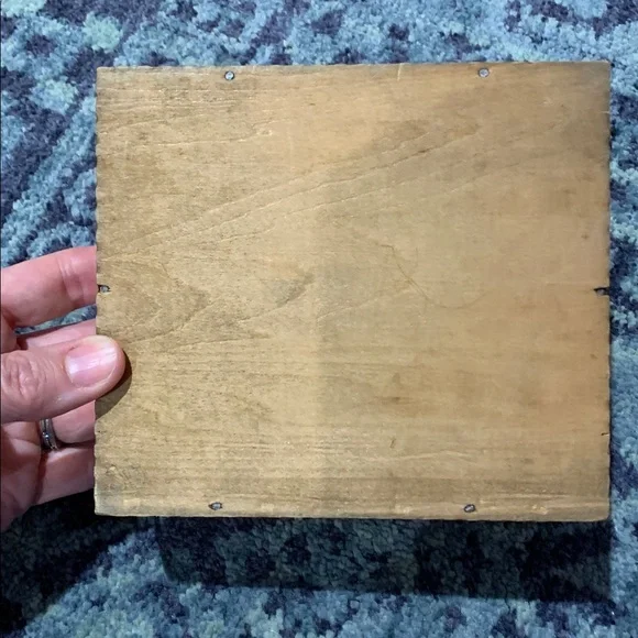 Vintage prairie girls swinging scene Wooden hinged box 6 x 5 x 2”rare find - Picture 10 of 10